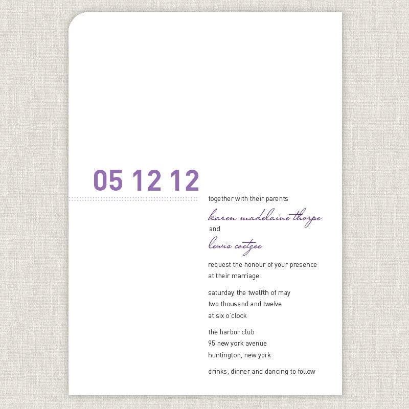 Stark - Modern and Minimalistic wedding invitation