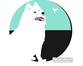 Samoyed Husky Mouse Pad Round Mousepad