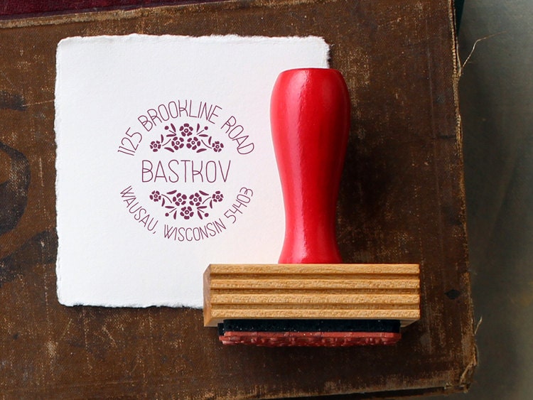 Custom Return Address Stamp // CHAMOMILE // typeset