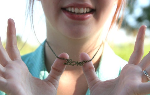 Love Letter Necklace // Bridesmaid Gifts // Vintage Rustic Wedding