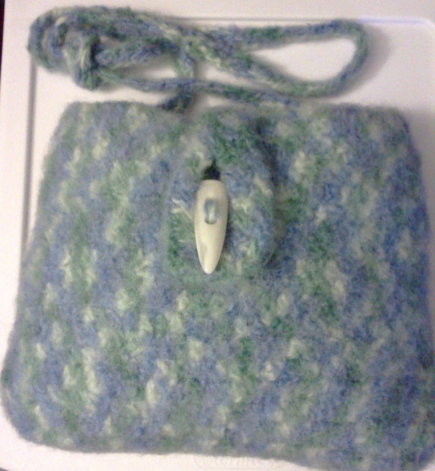 ON SALE.......Purse, Handbag, Blue Green Felted