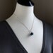 Lampwork Glass Necklace, Midnight Indigo Ink Blue Lampwork Hollow Sterling Silver Necklace - Blue Velvet