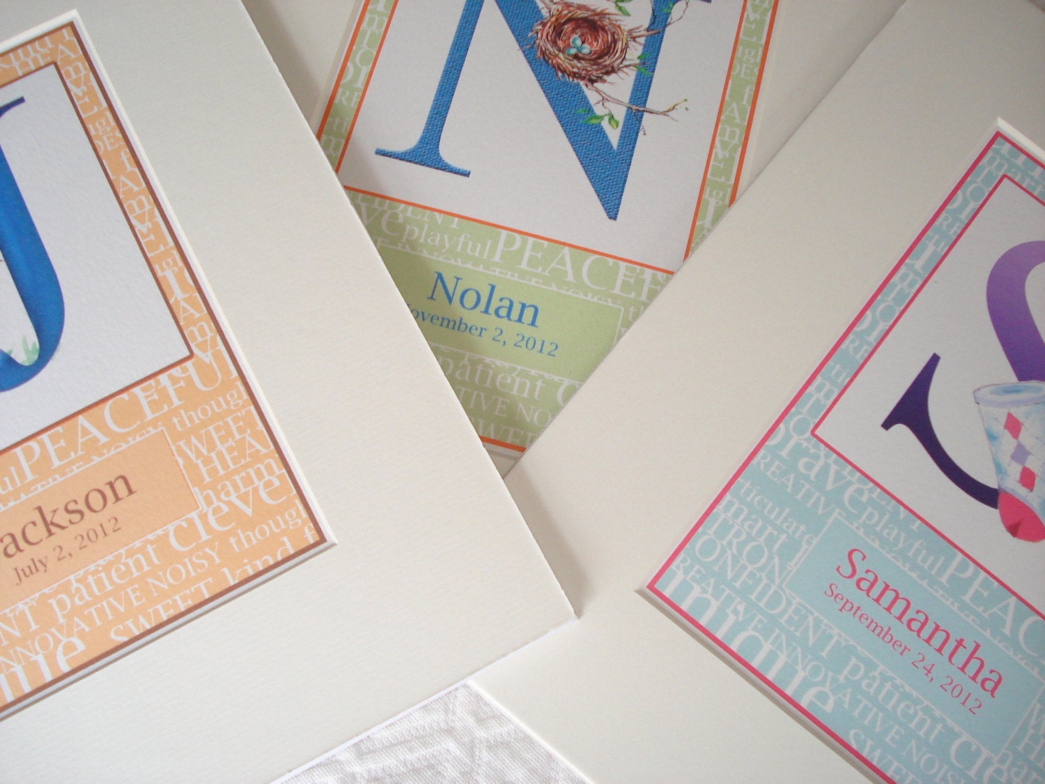 Name Personalized Art Childrens' Alphabet  Decor