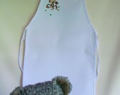 Childrens Birthday Party Apron Art Activity with Fabric Markers Monkey Theme
