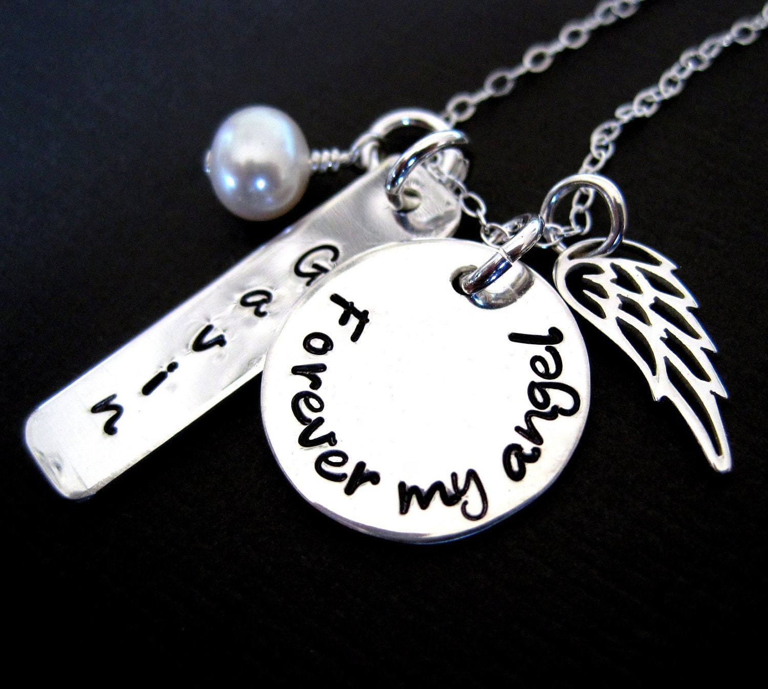 Forever My Angel - Hand Stamped Jewelry Memorial Necklace