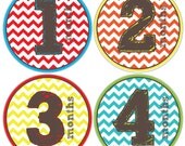 Baby Onesie Month by Month Stickers Your Choice of Colors