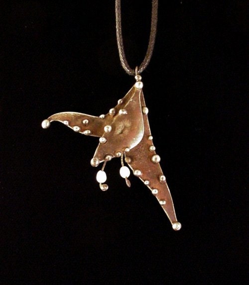 Lilly mixed metal pendant necklace from the Alchemic Collection by Laura Beth Love