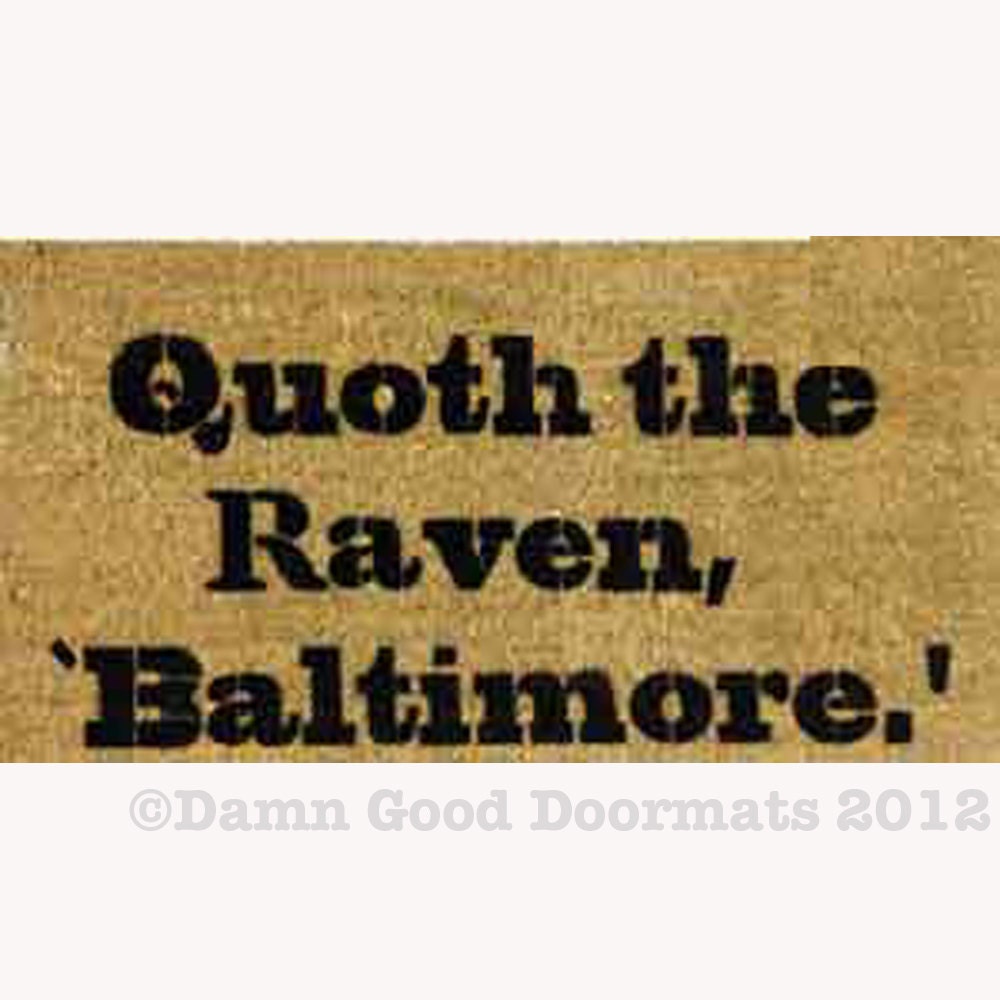 Baltimore Ravens Poe quote doormat