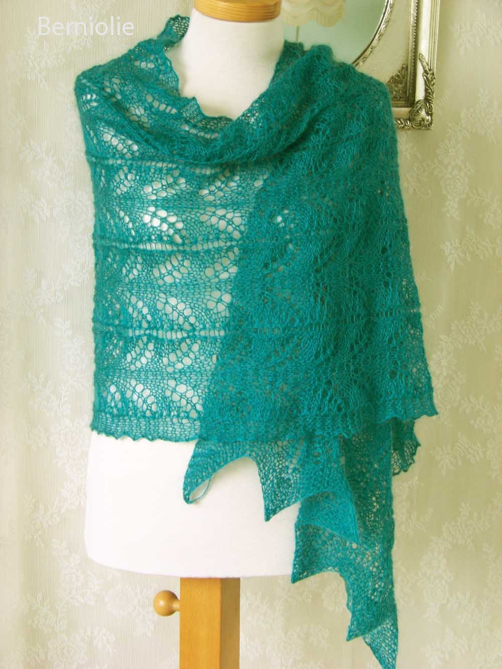 INSTANT DOWNLOAD, HEMINGWAY, Knitting shawl pattern pdf