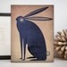 The Black Rabbit -  Illustration on Stretched Canvas 9x12x1.5 Wall Art Signed by Native Vermont