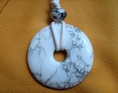 White Howlite Mama Papa Adjustable Baby Nursing Necklace, Reiki Charged