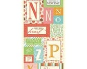 Sale Scenic Route Charlotte Monogram Cardstock Stickers NOPXZ SRS439 Retail 2.49 - Embellishments for cards, scrapbooks, packages, collage