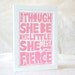And though she be but little, Wall Art, Mothers Day, typography, Raw Art Letterpress, Preemie Nursery, Shakespeare Quote, Nursery Art Print