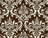 Wedding Chocolate and Natural Damask Table Napkins