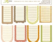 Journaling notecards Peach Cobbler INSTANT DOWNLOAD