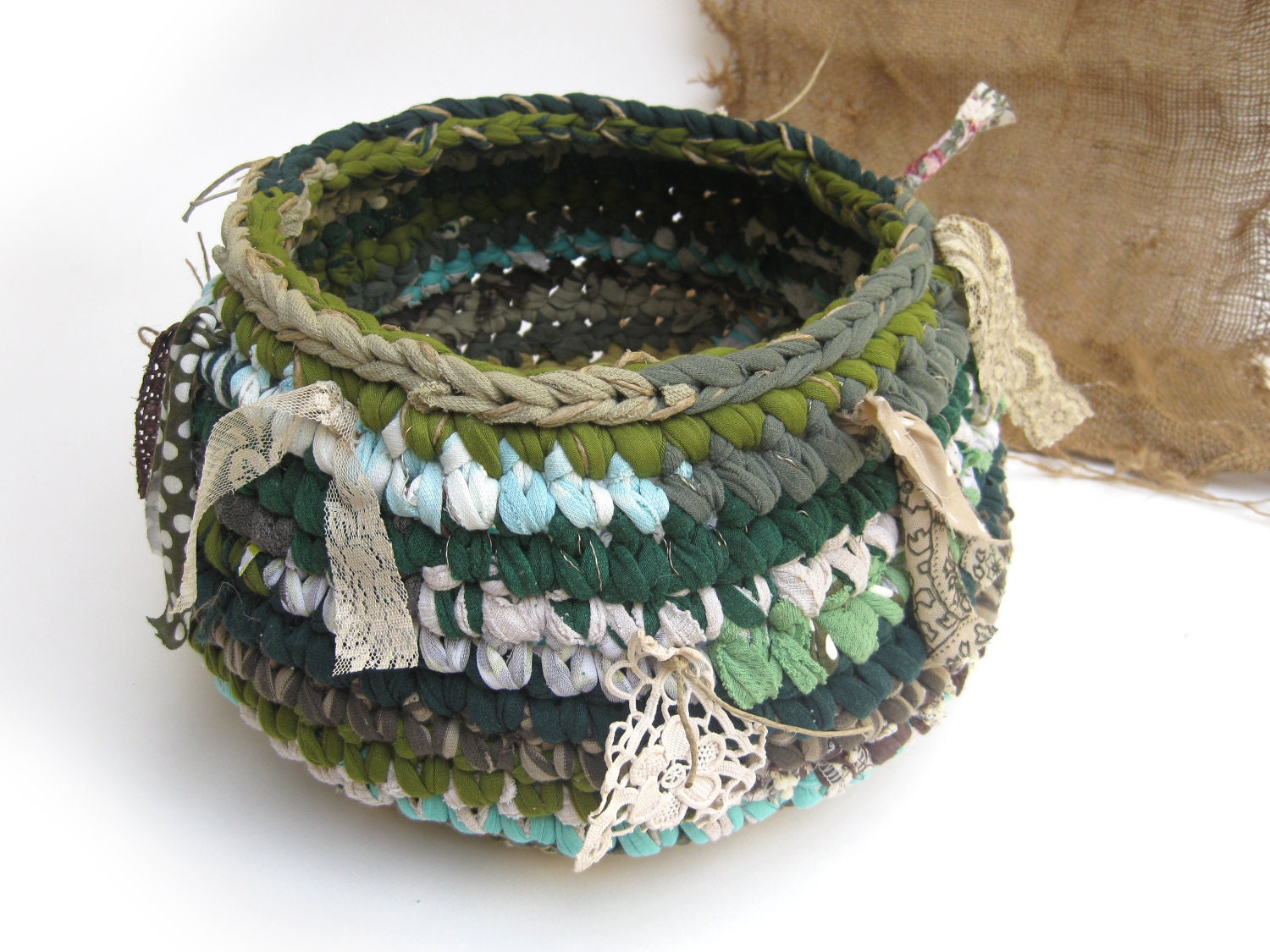 Fabric Crochet Basket