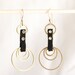 Suede Brass Doppler earrings - black