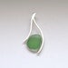 Sea Glass Jewelry - Sterling Green Sea Glass Pendant