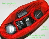 Lipstick Red...Camera Bag Insert 4 your purse or backpack and photography equipment - by Darby Mack Designs