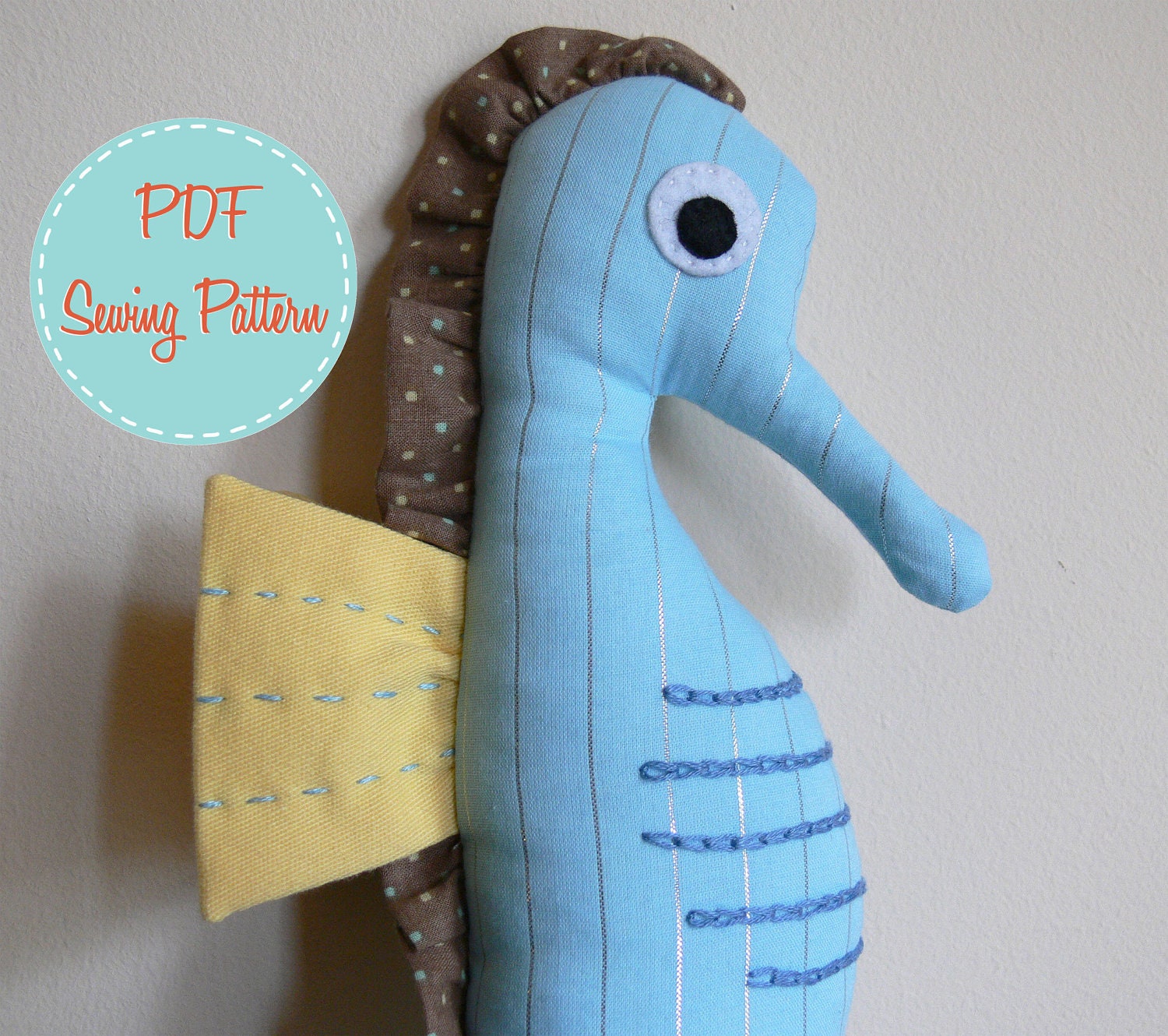 PDF Pattern - Penelope the Seahorse Softie