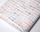 bows and arrows - pastel fabric - fat quarter - original fabric