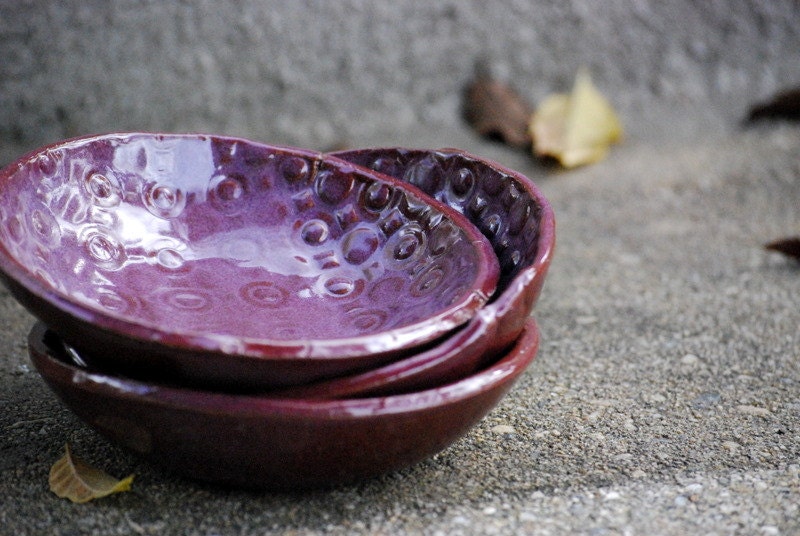 prep bowl dipping bowl set of three in purple