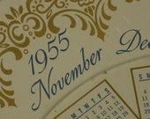 Vintage Tin / Metal 1955 Calendar Plate - Windmill