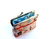 Coin purse ll Fairy tale ll metal purse frame ll once upon a time ll whimsical ll Three Little Pigs