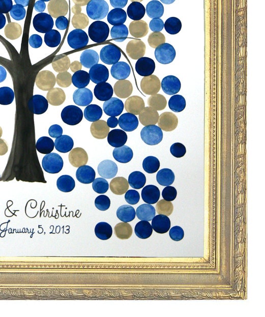 Custom Wedding Guest Book Tree Extra Large - wedding anniversary, bridal shower love birds - Guest book alternative