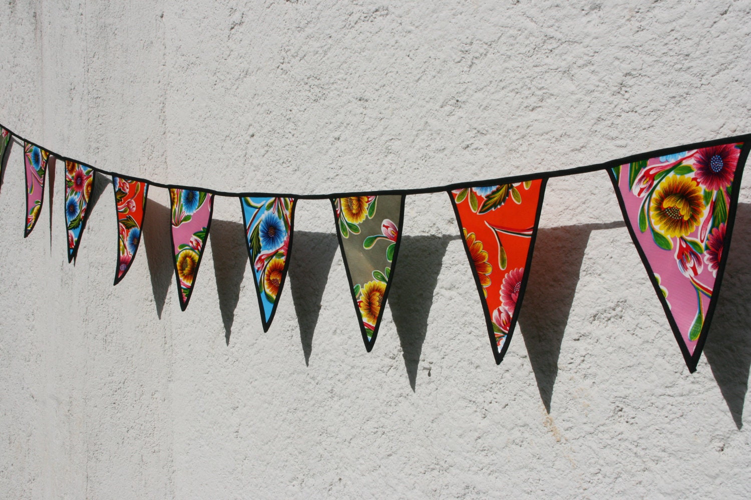 Oilcloth Bloom in Black trim Party party   Check out our gorgeous trim work  Ready to Ship