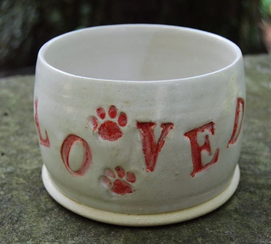 Spaniel Long Earred Dog Feeding or Water Bowl for YOUR Small Sized Dog Hand Made by Big Dog Pots - Bigdogpots