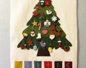 Pattern - Felt Ornament Advent Calendar Pattern, PDF, Christmas Advent Wall Hanging