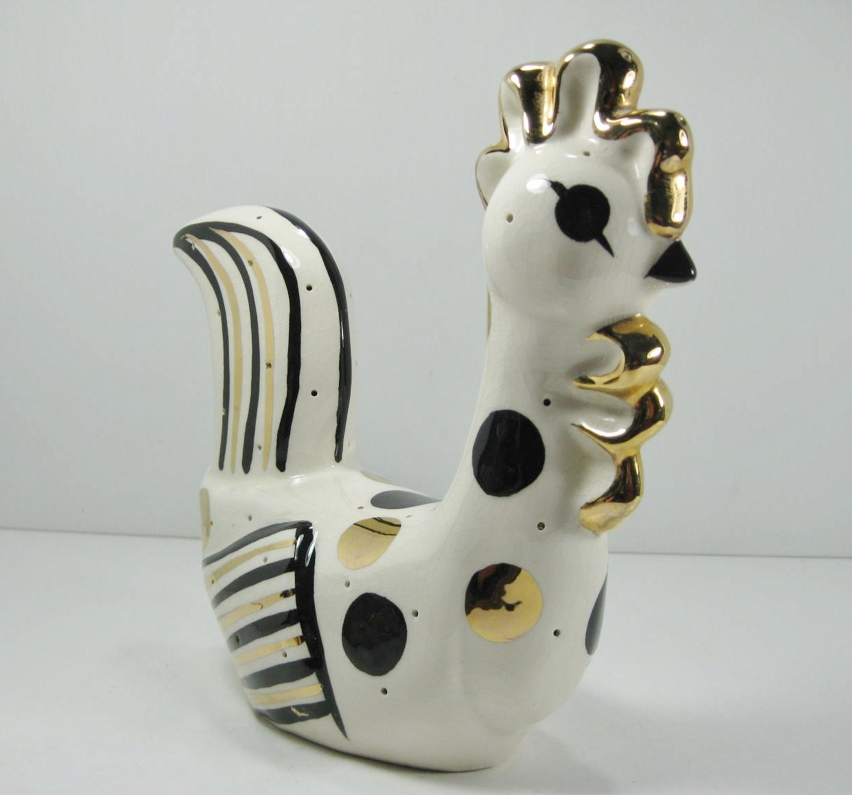 Funky Chicken or Rooster ... Vintage Canape Holder table centerpiece
