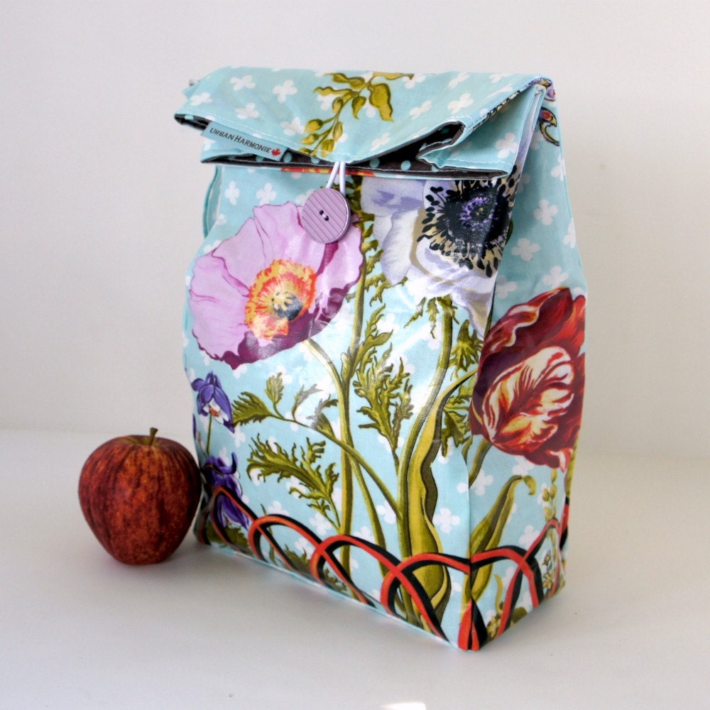 Reversible Garden Gate Lunch Bag with Handle