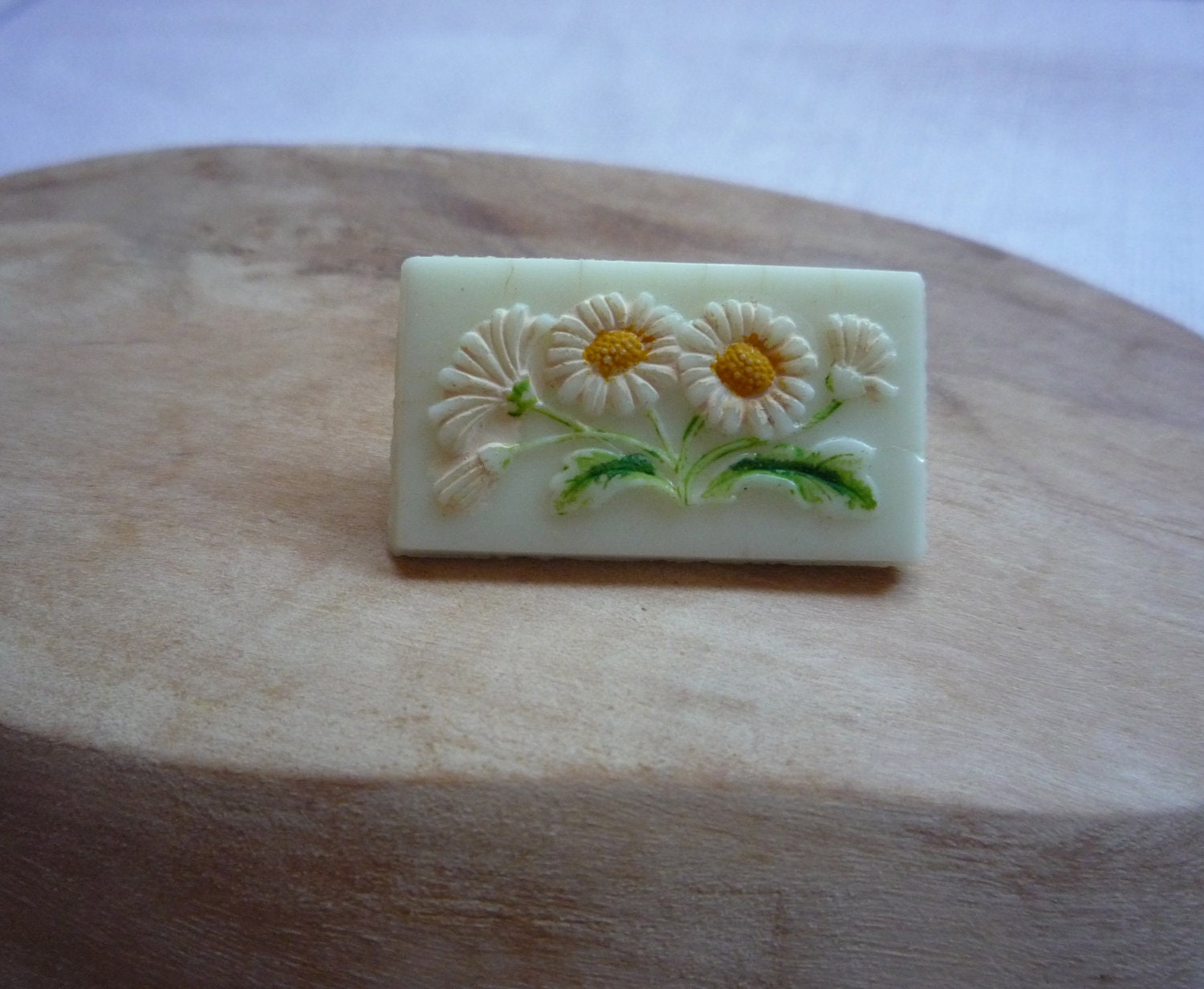 Shabby Chic glass brooch Asters