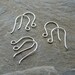 Sterling silver swan earwires x 3 pairs