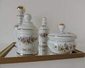 Beautiful Handpainted Dresser Set  (Lady Fair) With Mirror///SuperSale