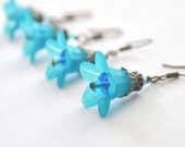 Blue Posey Flower Earrings