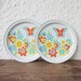 Vintage Retro 70's Floral Trays - Set of 2