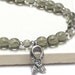 Diabetes Awareness Bracelet, Hope Charm Gray Grey Bracelet Jdrf Donations