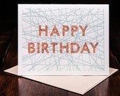Happy Birthday letterpress card - single