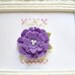 Girls Felt Hair Clip - Purple Felt Peony With Pearls and Leaves Hair Clip