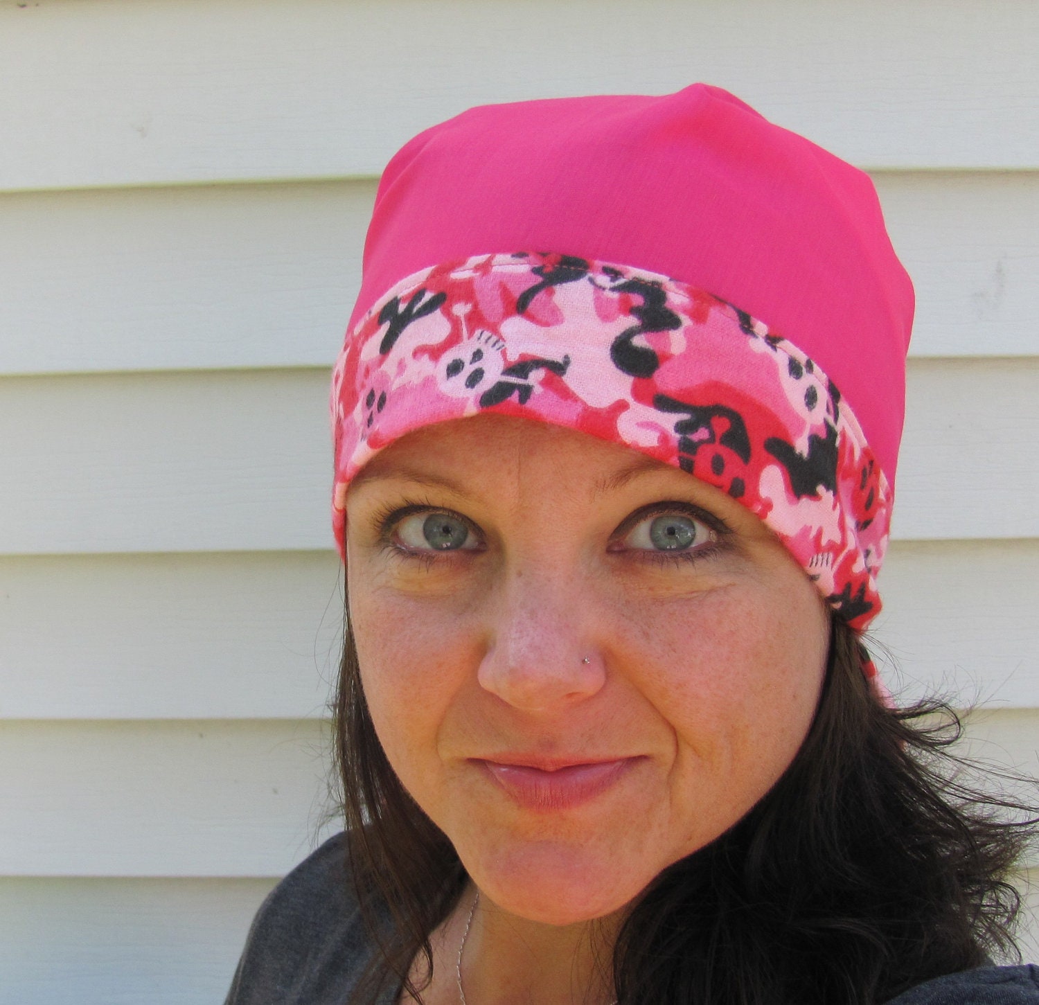 ON SALE Pink Skulls Bandana Scarf Chemo Headwear