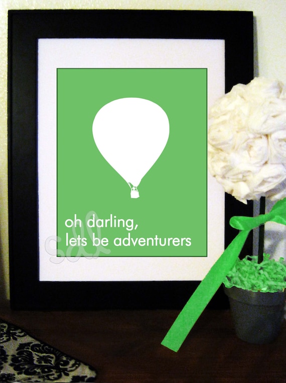PRINTABLE PDF Oh darling, lets be adventurers Quote 8x10 Il_570xn