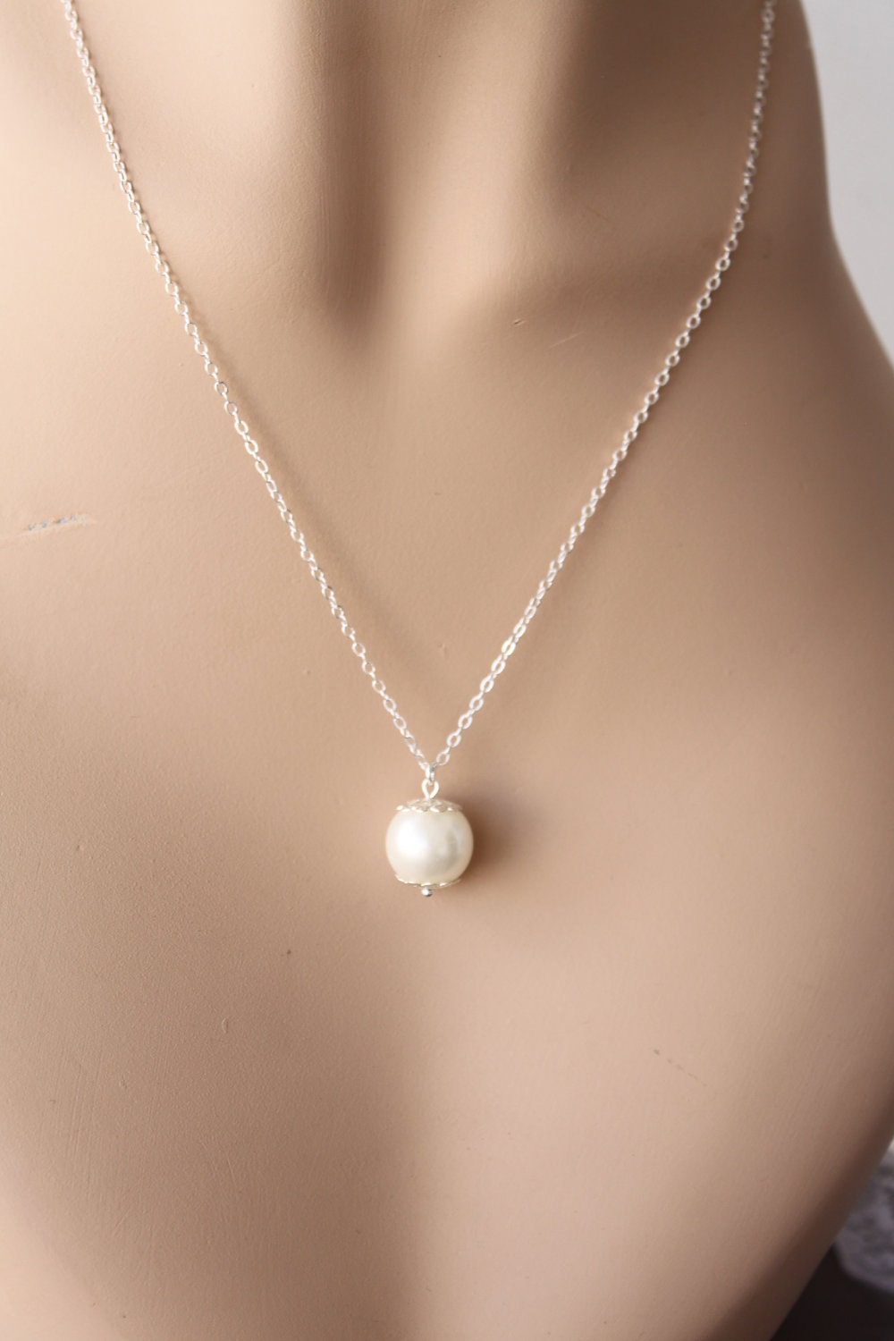3 SETS Necklaces and Earrings Sterling Silver Swarovski Pearl (J) Bridesmaids Gifts