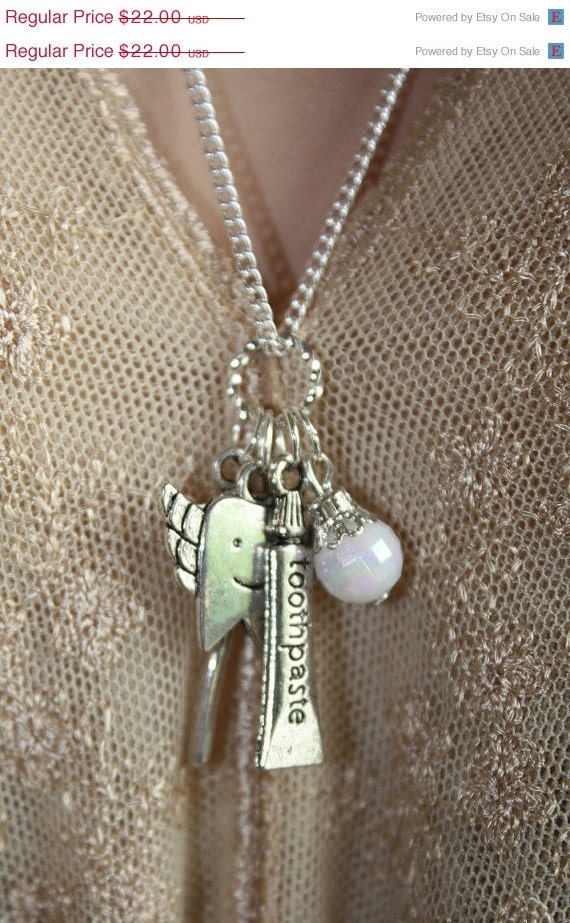Tooth Fairy Dental Charm Necklace