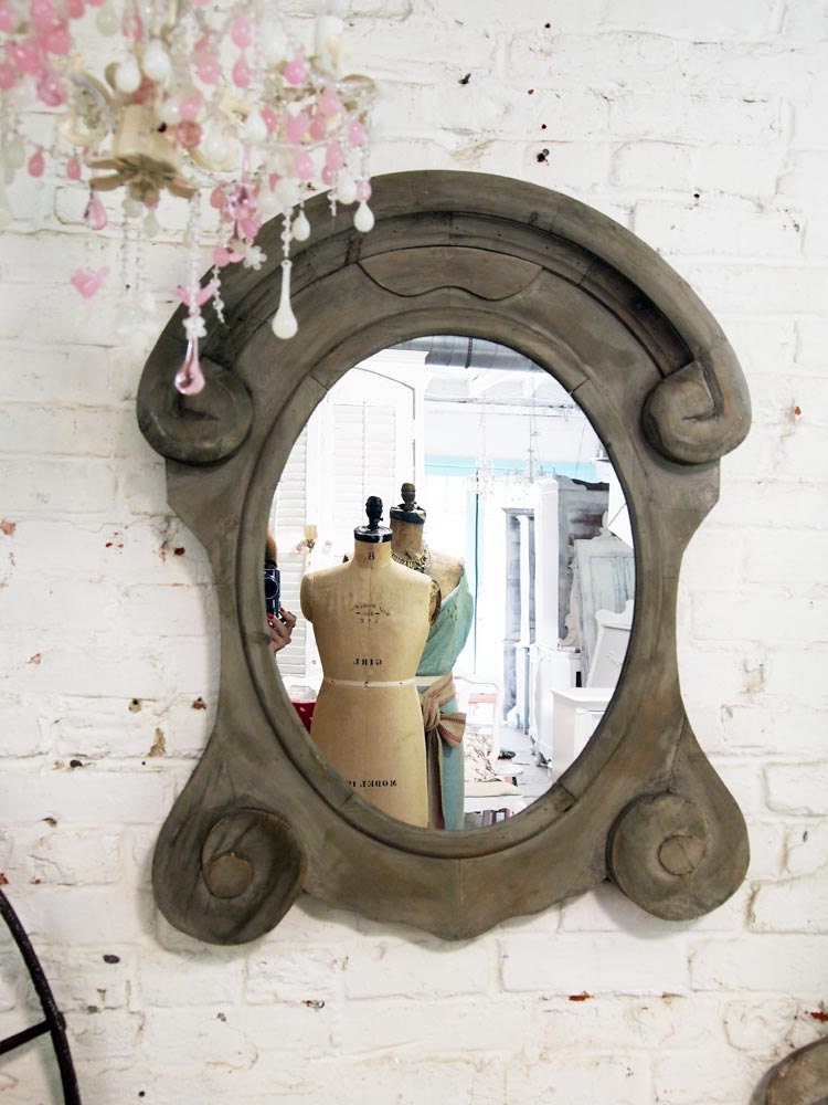 Painted Cottage Chic Shabby Barnwood Mirror MR266