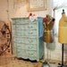 Painted Cottage Chic Shabby Aqua Romantic Dresser CH327