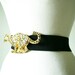 vintage DOTTY SMITH golden LEOPARD stretch belt