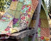 Rag Quilt CUSTOM Throw - Reversible - Any Color Any Pattern